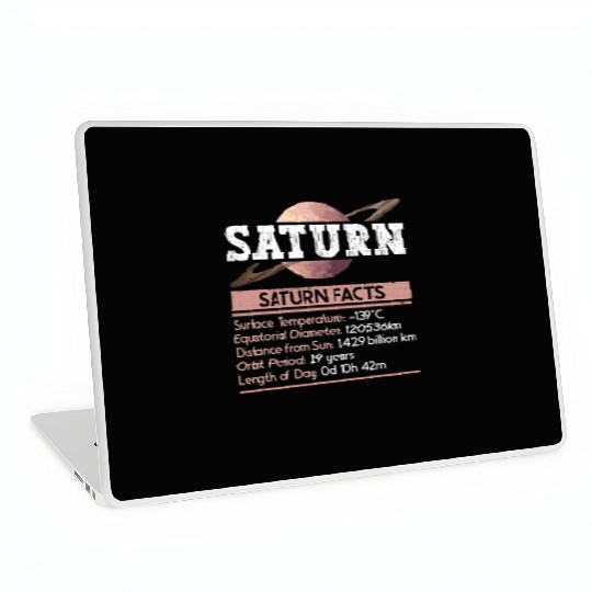 Saturn Planet Facts Space Lover Solar System Laptop Skins