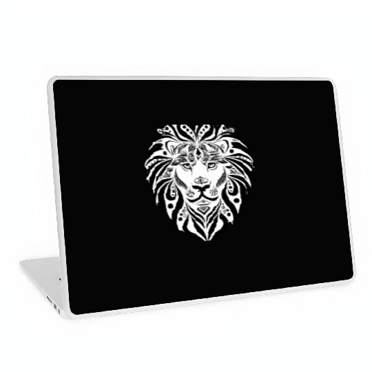 Black and White Lion Design Laptop Skins