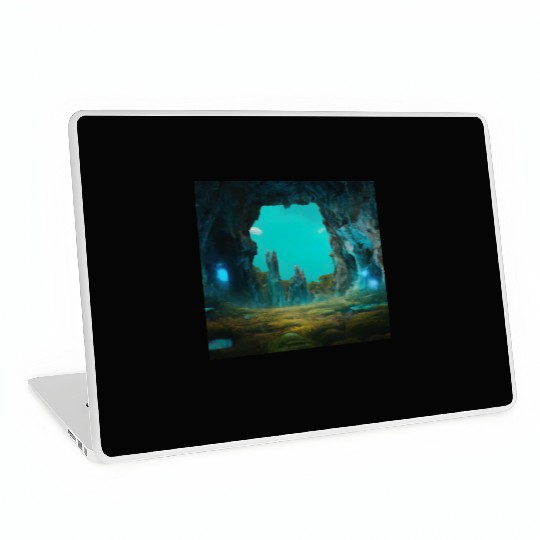 Bioluminescent Underground Landscapes Laptop Skins