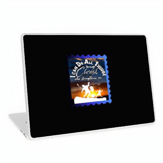 I Can Do All Things Through Christ.Bible, Sunset Laptop Skins