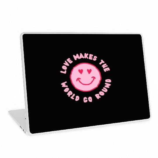 Love Makes The World Go Round - Pink Laptop Skins