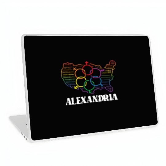 Alexandria Pride Month Pride Flag LGBT Community L Laptop Skins