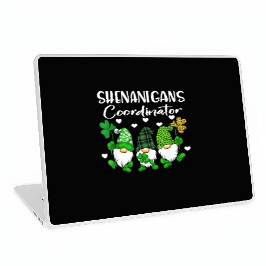Shenanigans Coordinator Saint Irish Gnomes St Pat Laptop Skins