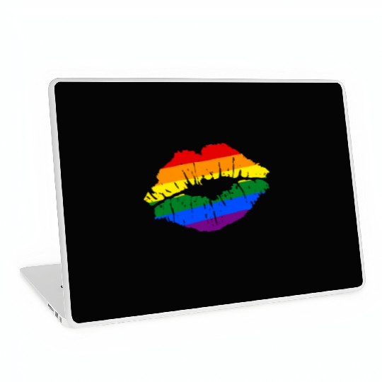 Artistic Gay Pride Rainbow Flag LGBTQ Lips Laptop Skins