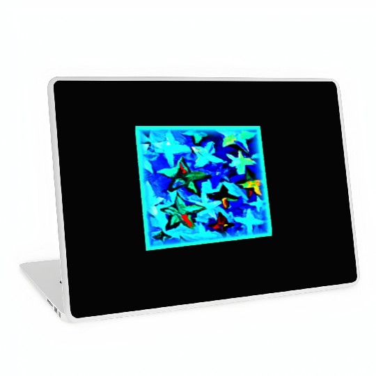 Blue Starry Night Sky Painting. Buy Now Laptop Skins
