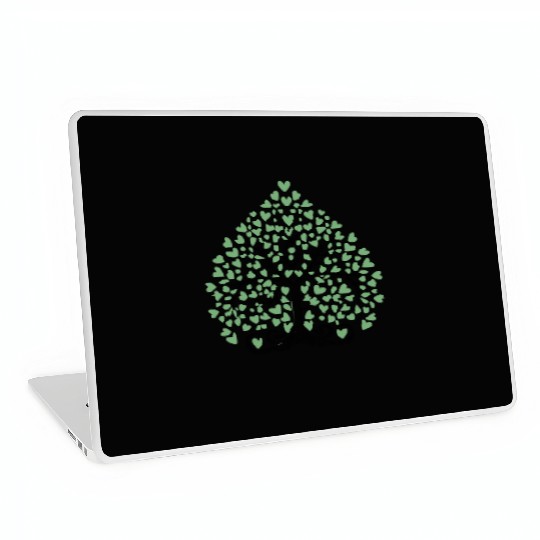 Tree of Life with Hearts Two Color Vector Laptop Skins