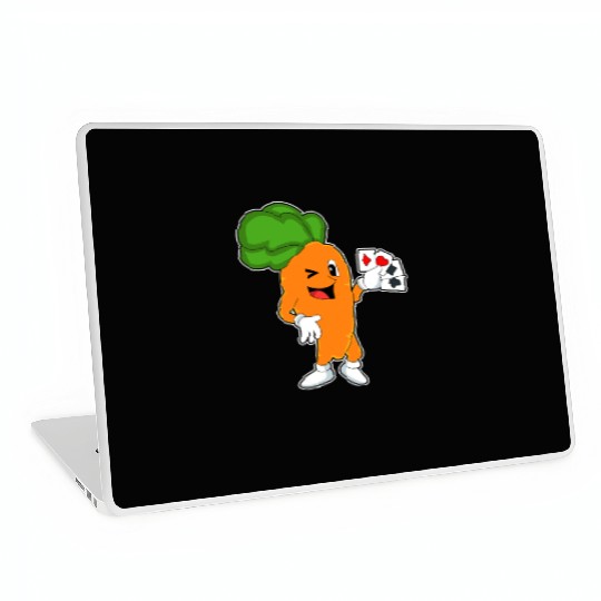 Carrot At Poker With Poker Cards Laptop Skins