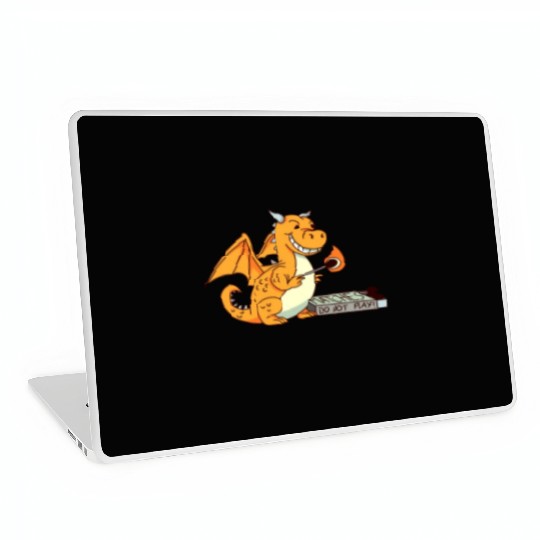 Funny Dragon Playing With Matches Irony Laptop Skins