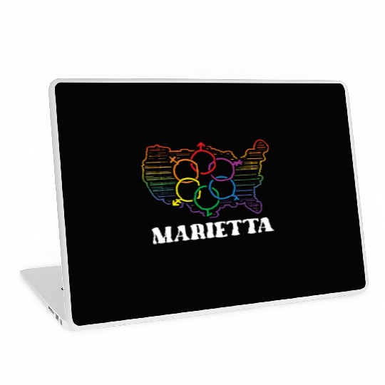 Marietta Pride Month Pride Flag LGBT Community LGB Laptop Skins