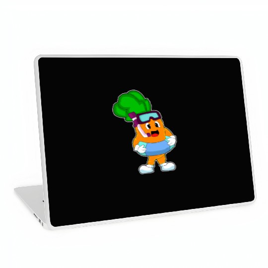 Carrot Swimming Lifebuoy Laptop Skins