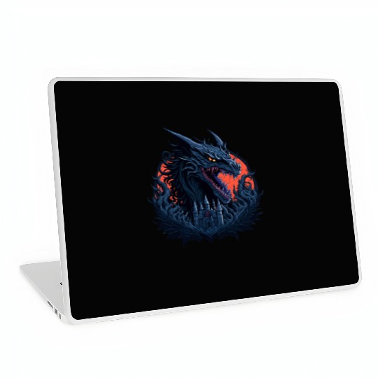 The dragon behind the castle Laptop Skins
