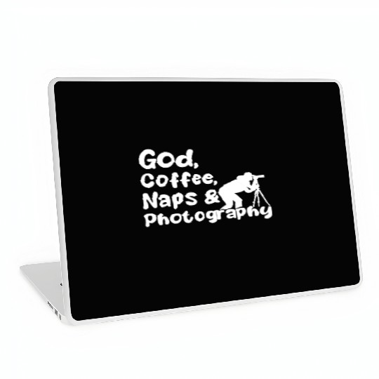 God, Coffee, Naps & Photography Laptop Skins