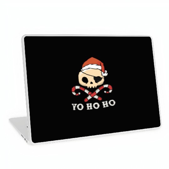 Santa Pirate Funny Christmas - Yo Ho Ho, Pirate Laptop Skins
