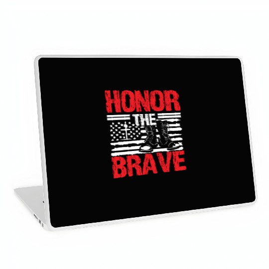 Soldier honor the brave military army veteran Laptop Skins