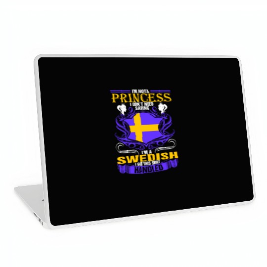 Not A Princess Im A Swedish Woman nostalgia Laptop Skins