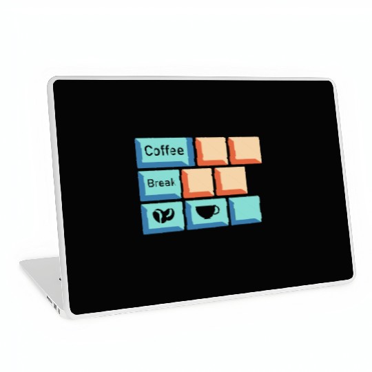 Coffee Break Keyboard Key Caffeine Lover Relatable Laptop Skins