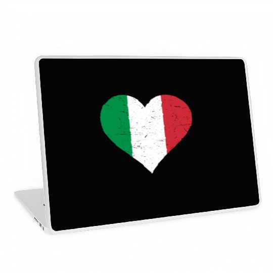 Italy Heart Vintage Flag Italy Love Laptop Skins