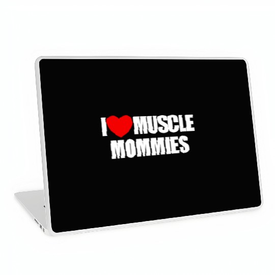 I Love Muscle Mommies Red Heart Muscle Mommies Laptop Skins