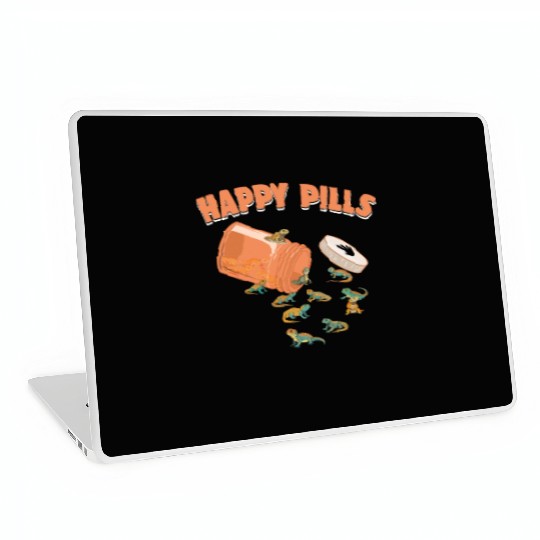 Happy Pills Uromastyx Funny Lizard Lovers Humor Laptop Skins