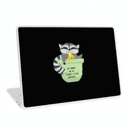 Everyone's a little raccoon by Friday. cute raccoo Laptop Skins