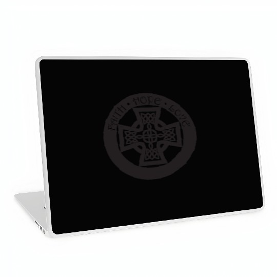 Timeless Celtic Cross With Celtic Knots Faith Laptop Skins