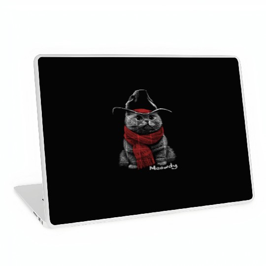 Cute Chonk Cat Meowdy Cat w/ Cowboy Hat from Texas Laptop Skins