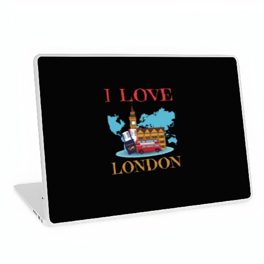 I Love London UK Travel more adventure Exploring Laptop Skins