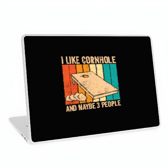 Funny Cornhole Retro Laptop Skins
