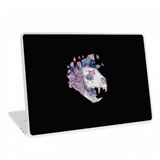 Crystal Cat Skull Laptop Skins