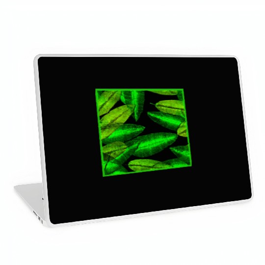Neon Green Leaves Art. Buy Now Laptop Skins