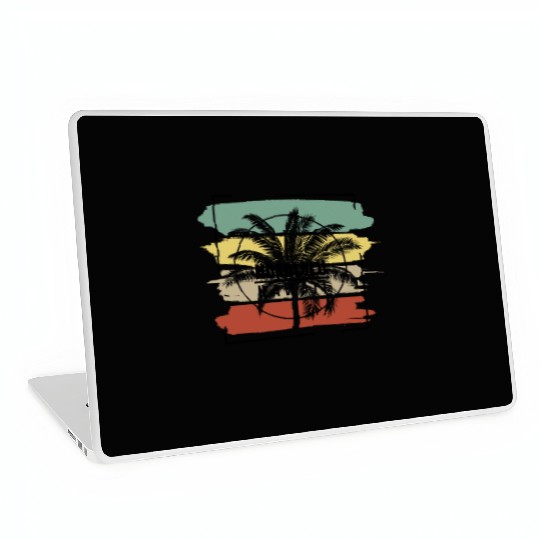 Honolulu Hawaii Palm Tree Retro Artistic Laptop Skins