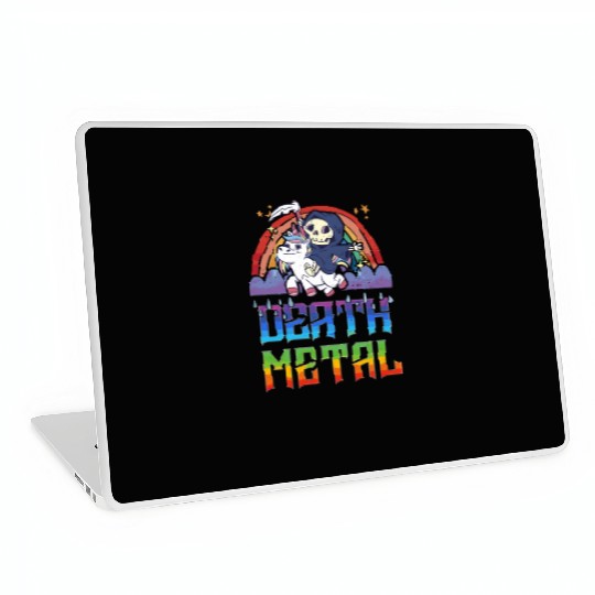 Death Metal & Unicorn Rainbow Laptop Skins