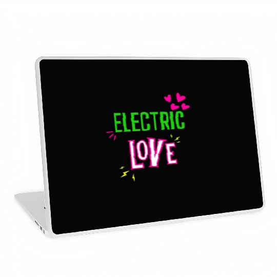 Electric Love in Neon Colors: Romance and Fun! Laptop Skins