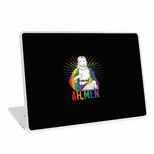 Funny Jesus Gay LGBTQ Rainbow LGBT Pride Month Laptop Skins