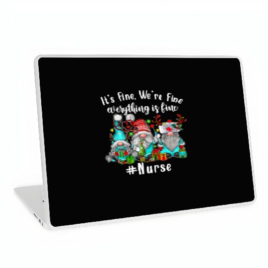 Gnome Its Fine Im Fine Everything Is Fine Xmas Laptop Skins