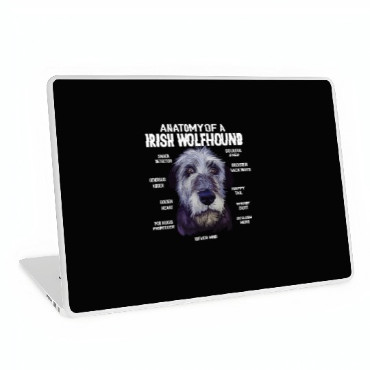 Anatomy of a Irish Wolfhound Dog Funny Gift Laptop Skins