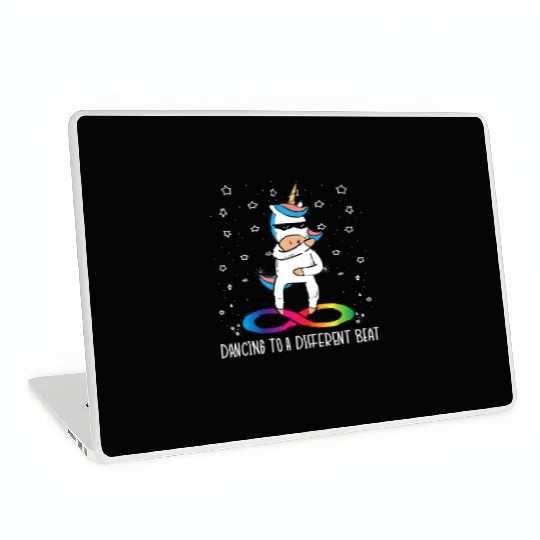 Dancing To A Different Beat Neurodiversity Unicorn Laptop Skins