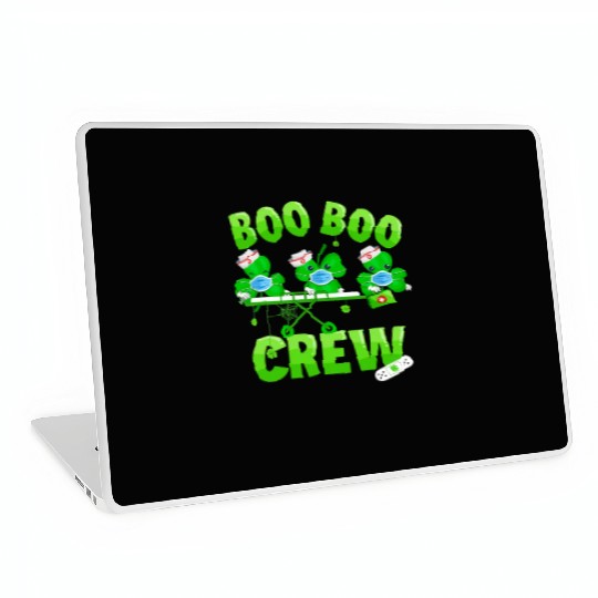 Boo Boo Crew Nurse St Patricks Day Shamrock Laptop Skins