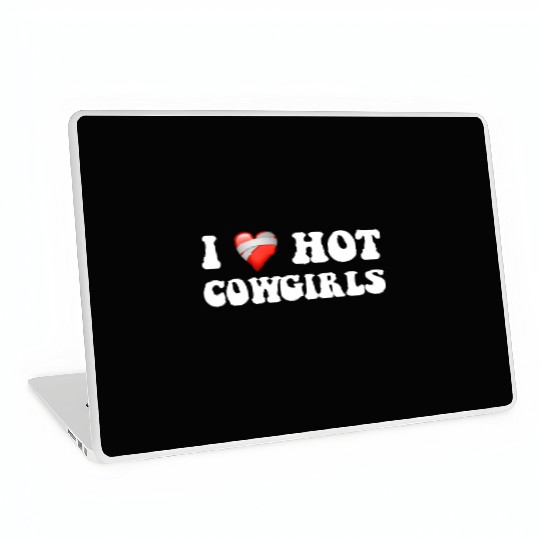I Love Hot Cowgirls, Rodeo Design Laptop Skins
