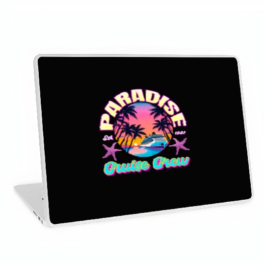 Paradise Cruise Crew-80's Miami Cruise Ship Design Laptop Skins
