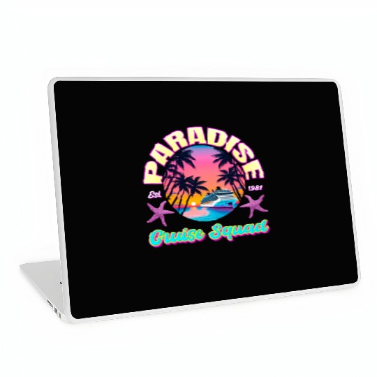 Paradise Cruise Squad: 80's Miami Cruise Ship Laptop Skins