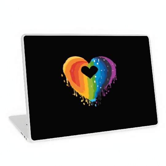 LGBTQ+ Allies: Rainbow Heart, Celebrating Laptop Skins