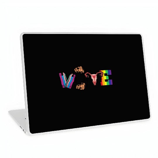 VOTE LGBT Pride Black Freedom Books Ovary Decor Laptop Skins