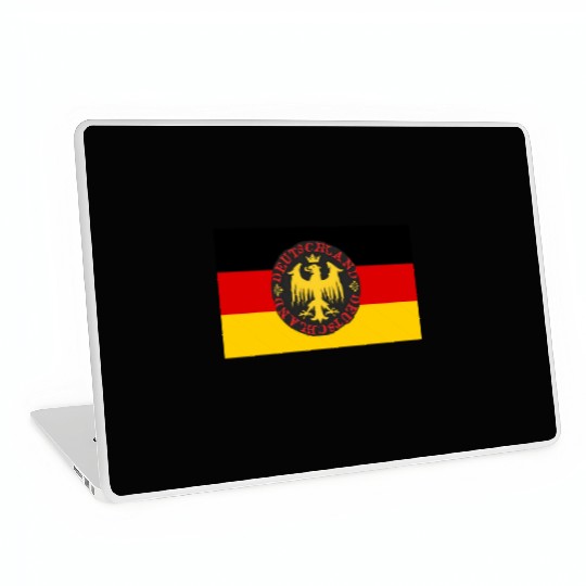German Flag With Teutonic Eagle Laptop Skins