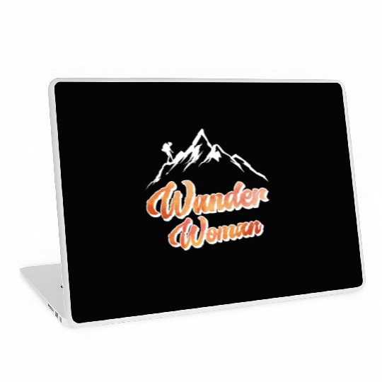Wanderwoman Hiker Mountaineer Wanderlust Laptop Skins