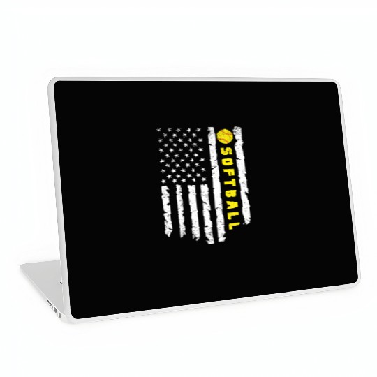 Softball fathers day Laptop Skins