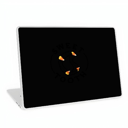 Halloween Candy Corn Fangs Sweet Tooth Laptop Skins