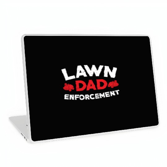 Lawn Enforcement Dad Outfit Cutting Grass Laptop Skins