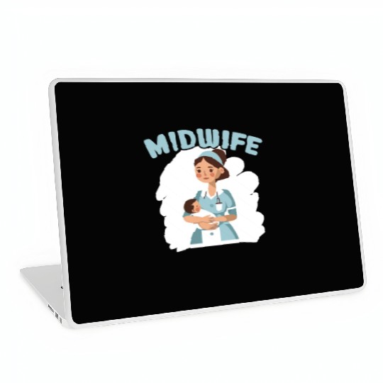 Midwifery Profession Newborn Childbirth Midwife Laptop Skins