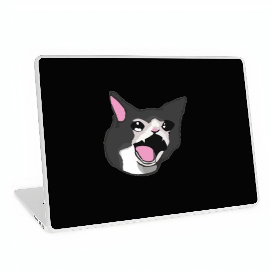 Yamero Crying Screaming Cat Meme Cute Japanese Laptop Skins